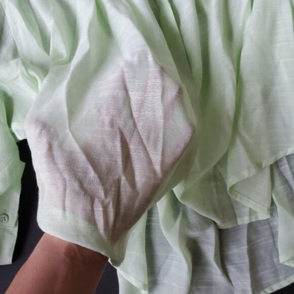 Anthropologie Light Green Flowy Blouse - Picture 5 of 8